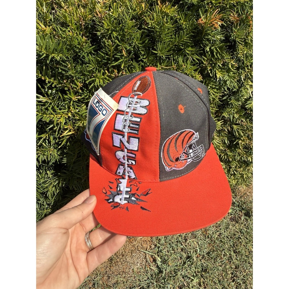 Vintage 90's NWT Logo 7 Cincinnati Bengals Breakthrough SnapBack Hat RARE